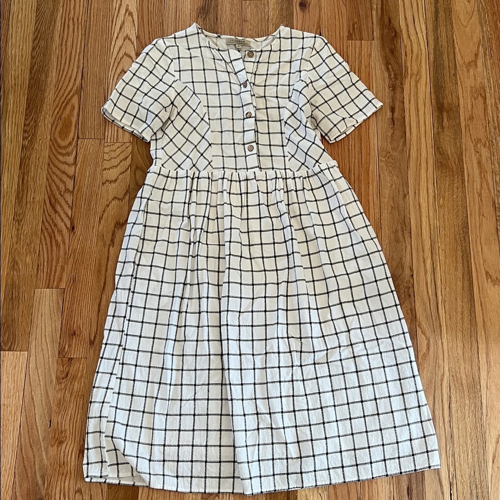 Checkered Midi Dress